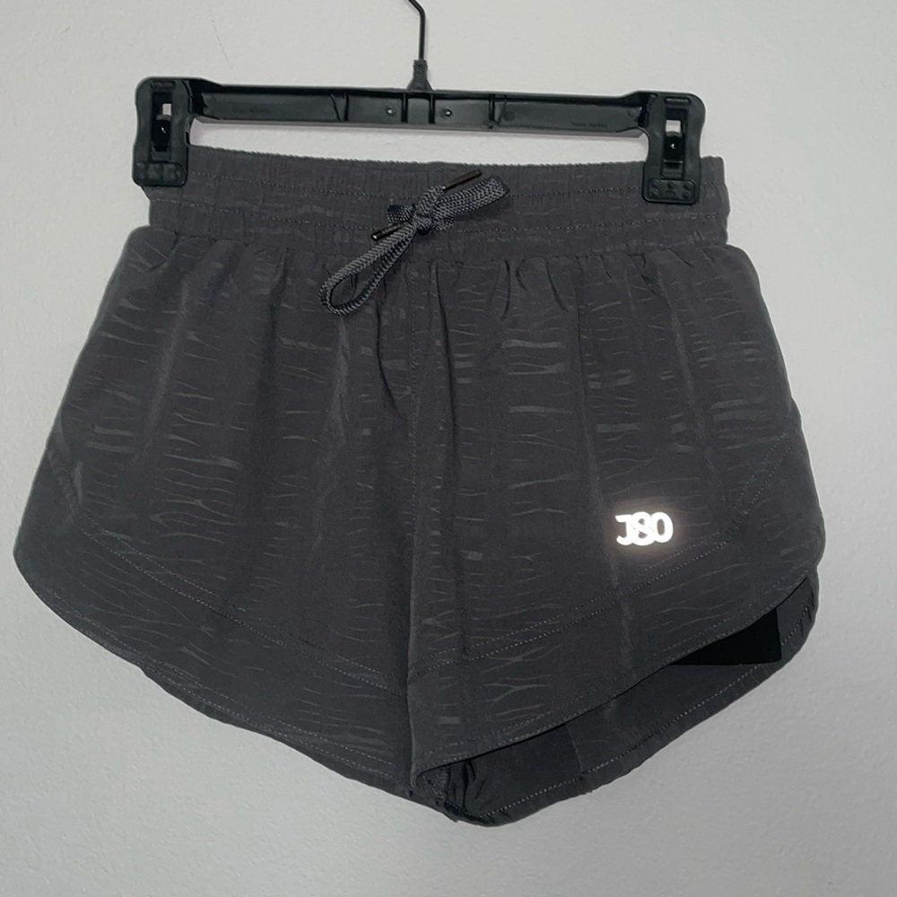 J80 workout shorts with built in spandex.